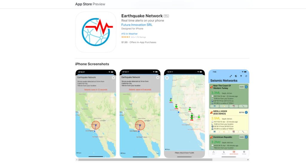 تطبيق أيرث كويك نيتورك Earthquake Network أفضل تطبيقات تنبيهات الزلزال