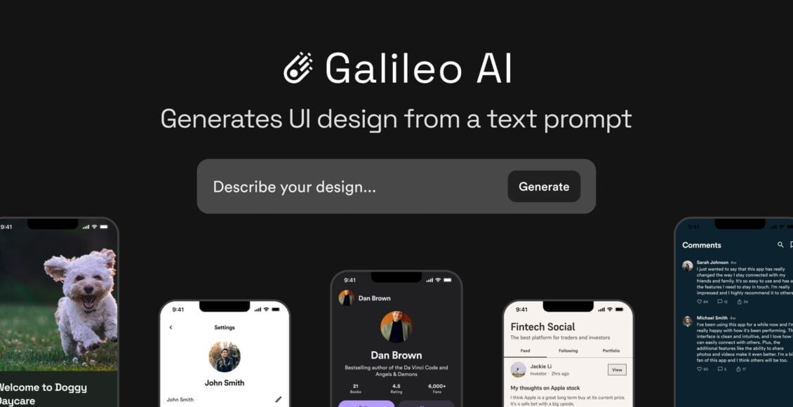 موقع Galileo AI أفضل موقع تصميم بالذكاء الاصطناعي