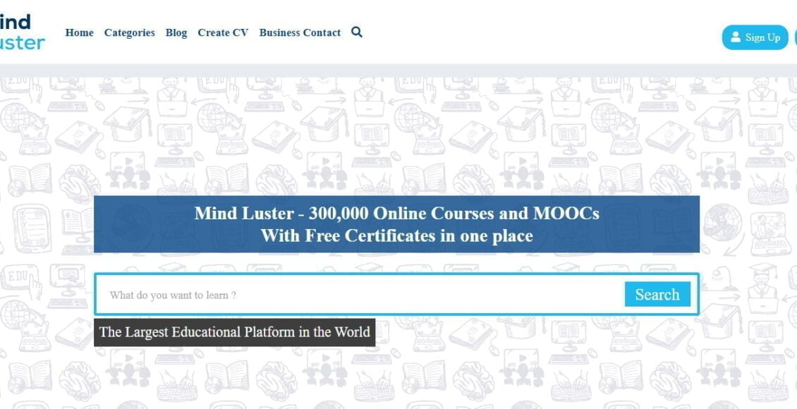 موقع Mind Luster أكبر منصة تعليمية وتدريبية مجانية