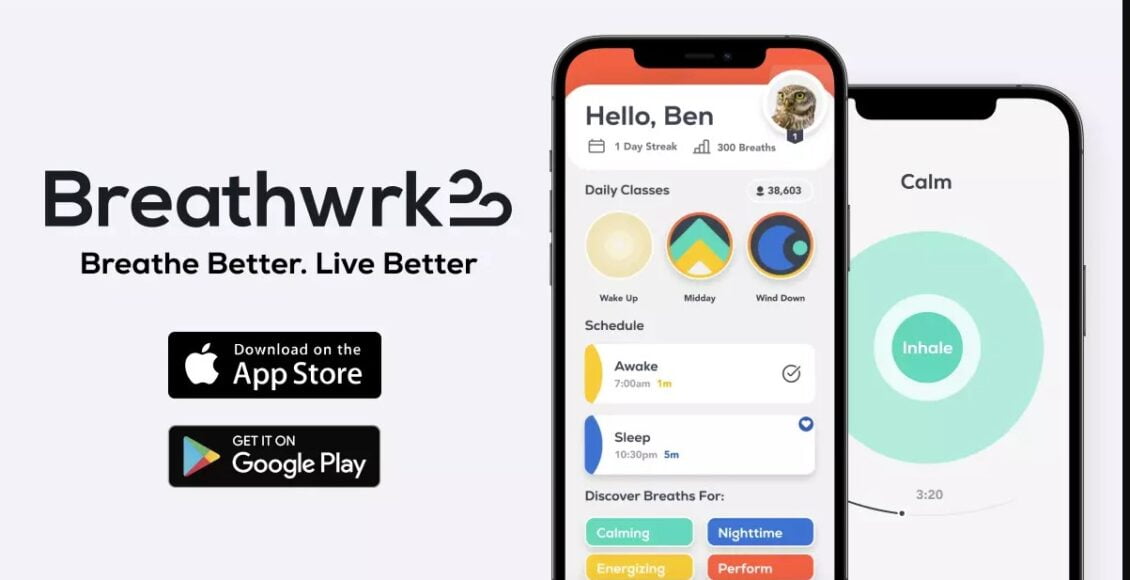 تطبيق Breathwrk أفضل تطبيق لزيادة الطاقة والتركيز