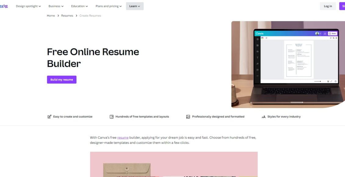 موقع canva cv أفضل موقع لتصميم سيرة ذاتية مجانا بكل احترافية
