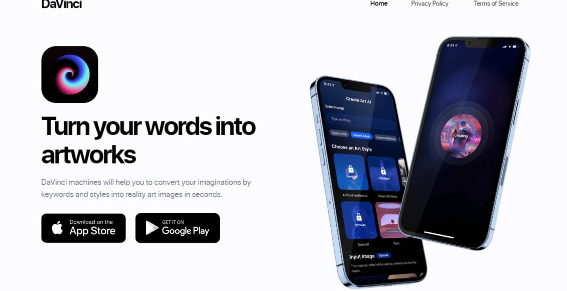 تطبيق DaVinci أفضل مولد صور بالذكاء الاصطناعي بكل احترافية
