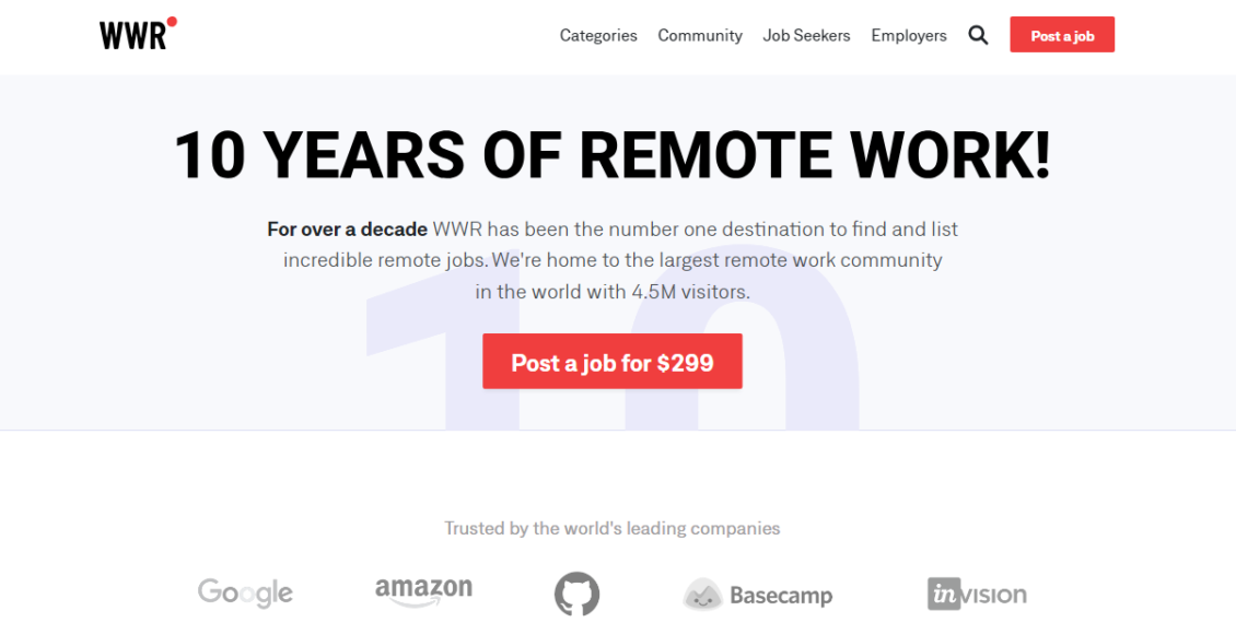 موقع we work remotely أفضل موقع للحصول على وظائف عن بُعد