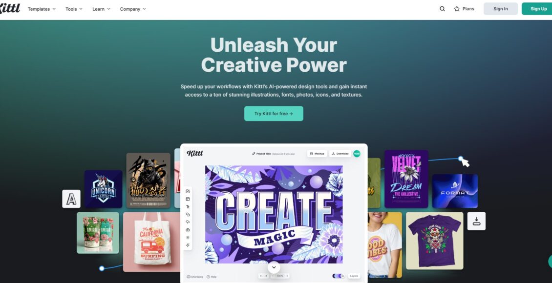 منصة Kittl أفضل منصة بالذكاء الاصطناعي للتصميم